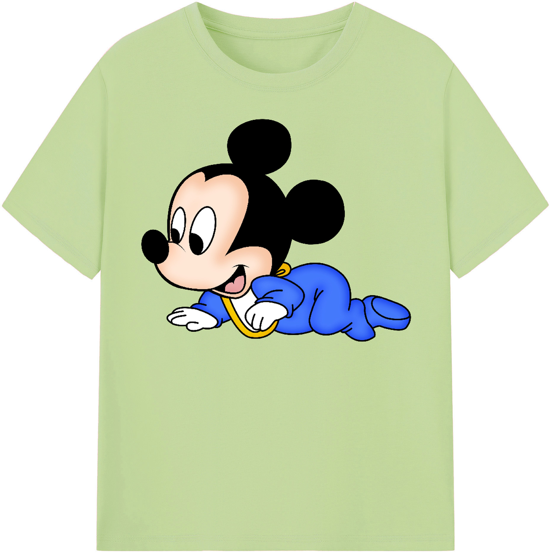 （画像用） ミッキーマウス Mickey Mouse 綿100％半袖Tシャツ（フロントプリント）